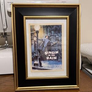 Black and Gold Framed 'Singin' in the Rain' Art Print